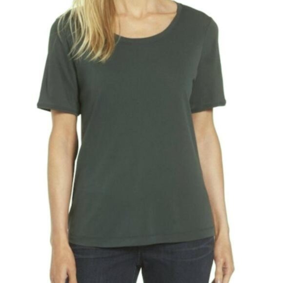 Eileen Fisher Tops - EILEEN FISHER 100% Silk Short-Sleeve Tee Size L